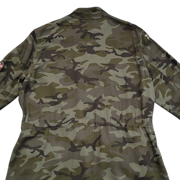 Knox Rose Camo Utility Jacket Embroidered Floral Boho Festival Womens Size XL - Picture 10 of 13
